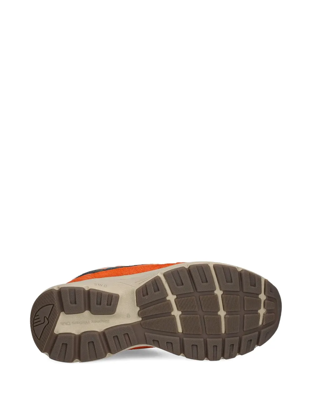Stepney Workers Club Suede-panelled Running Sneakers In Orange