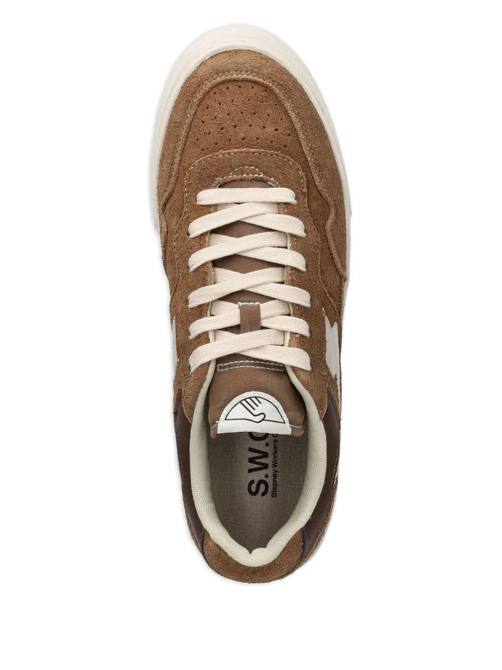 Stepney Workers Club Pearl S-Strike suede panelled trainers Brown
