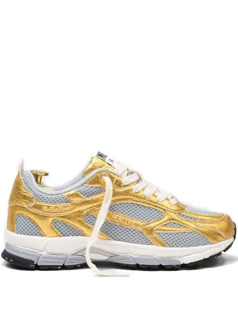 The Mercer Brand metallic leather mesh sneakers