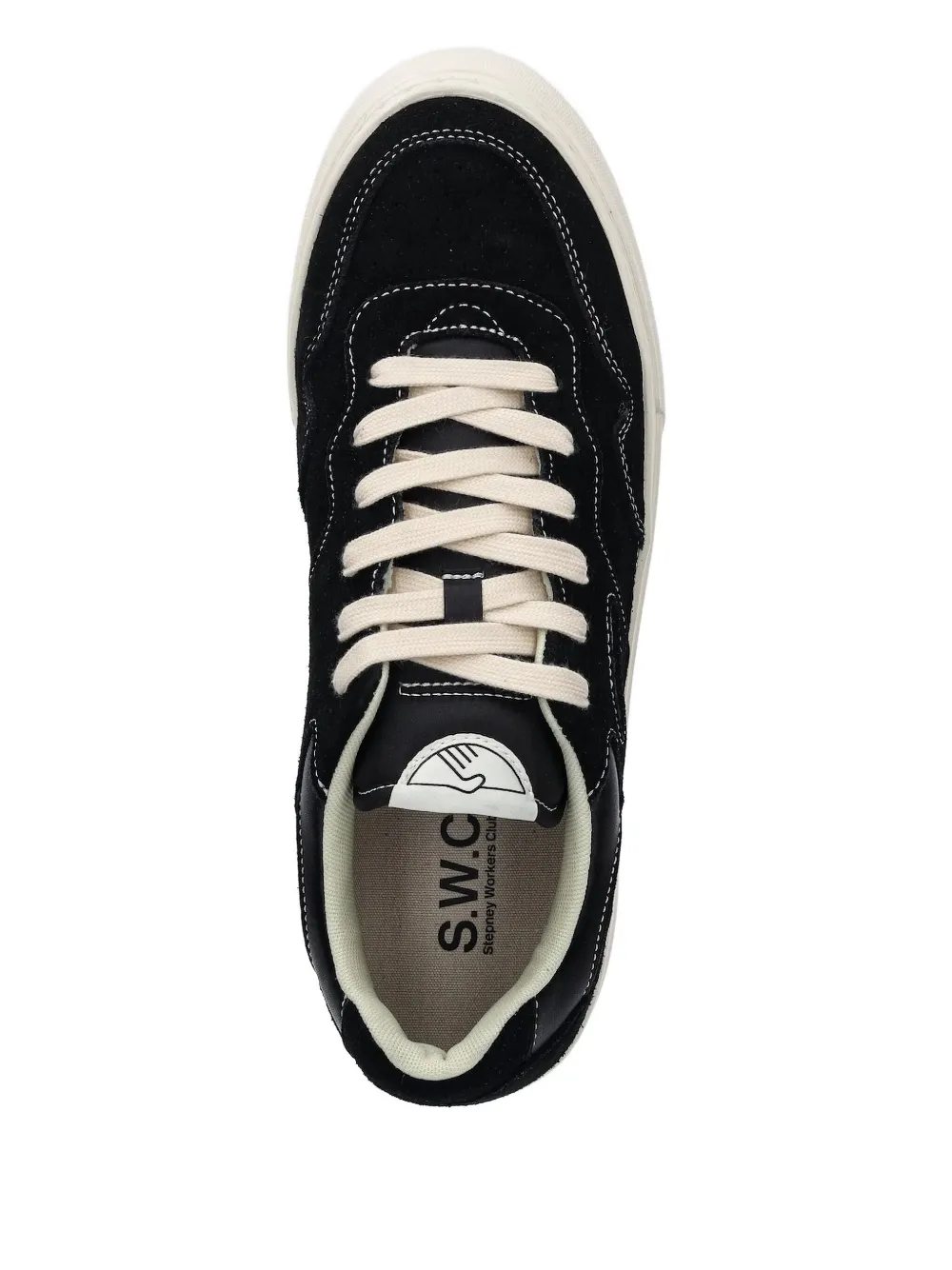Stepney Workers Club suede leather sneakers Black