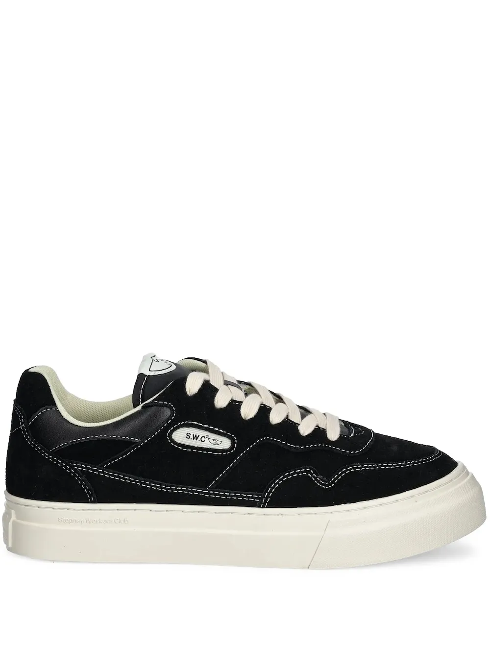 Stepney Workers Club suede leather sneakers | Black | Image 1