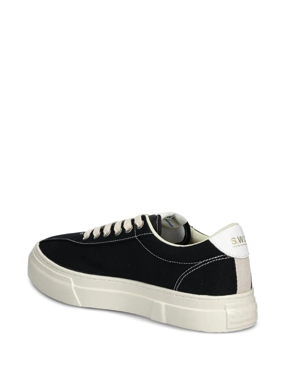 Stepney Workers Club lace-up canvas sneakers Black