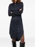 Tiger of Sweden geometric-print shirt midi dress - Black
