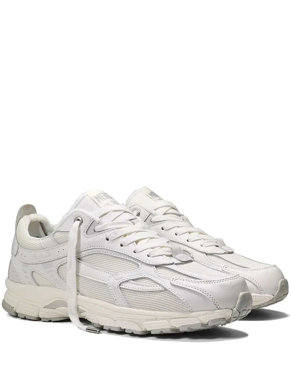The Mercer Brand Hardloopsneakers met mesh vlakken Wit