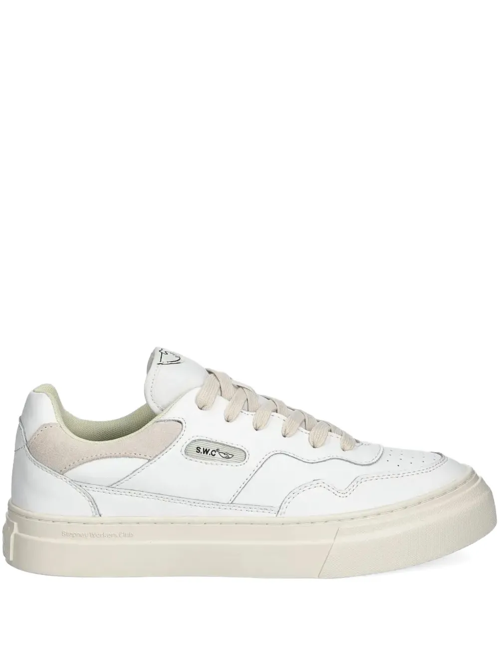 leather lace-up sneakers