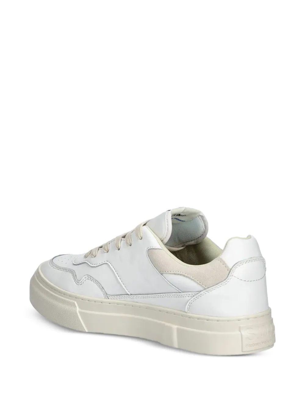 Stepney Workers Club leather lace-up sneakers White