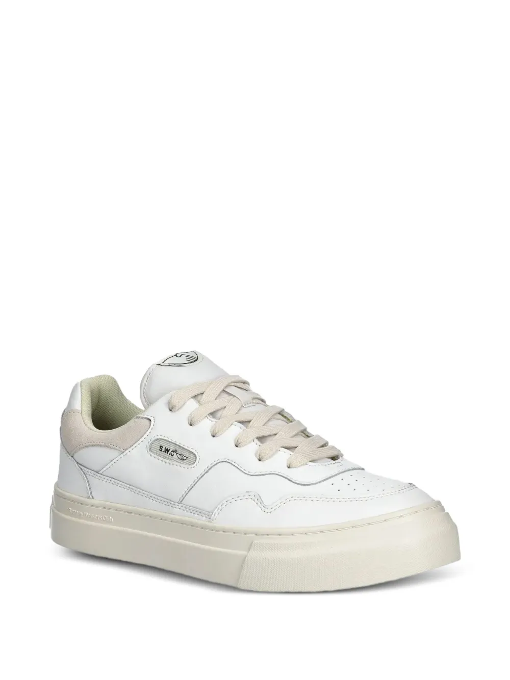 Stepney Workers Club leather lace-up sneakers | Low-Tops | Image 2