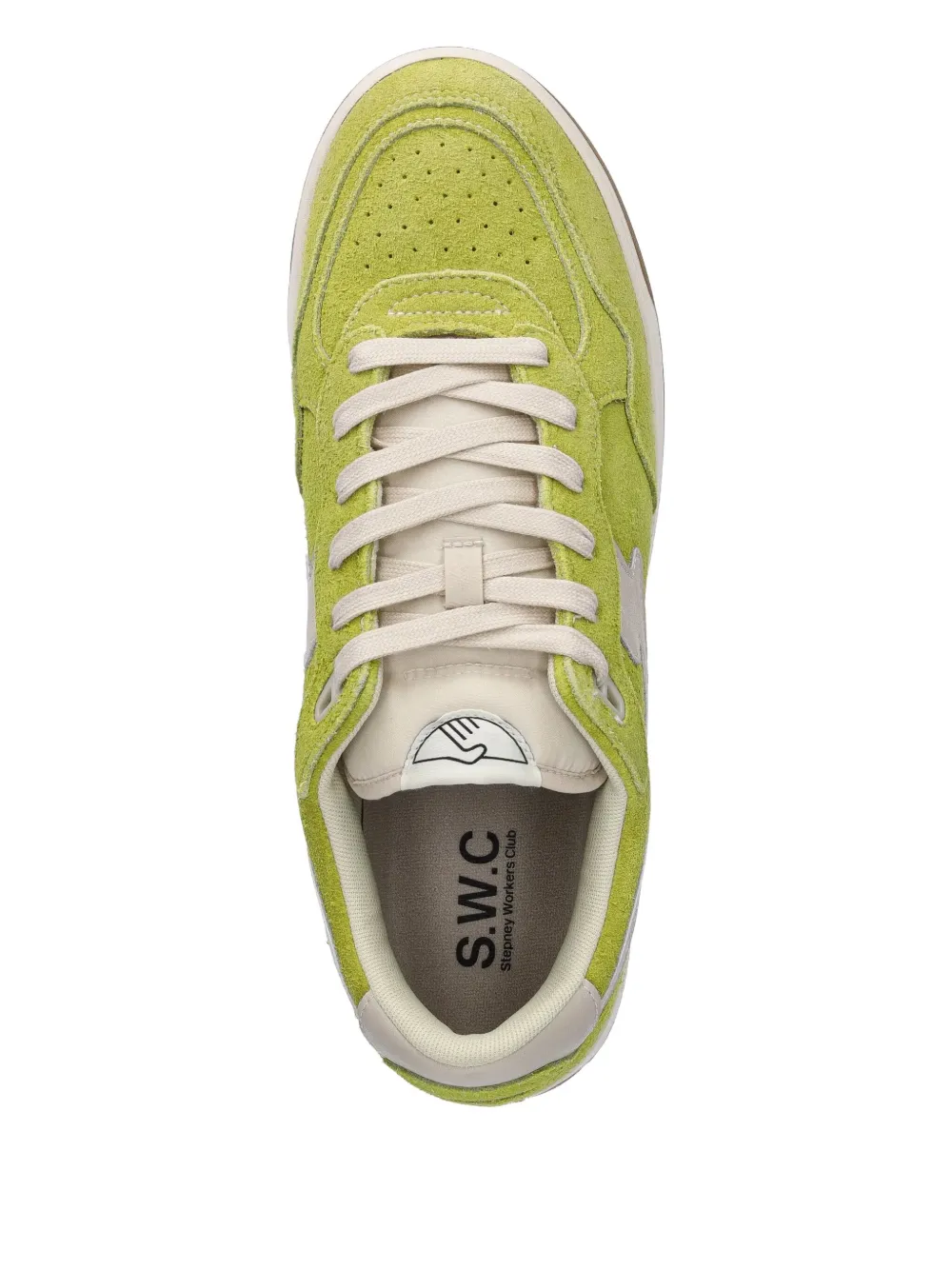 Stepney Workers Club Suede Court Sneakers In Green