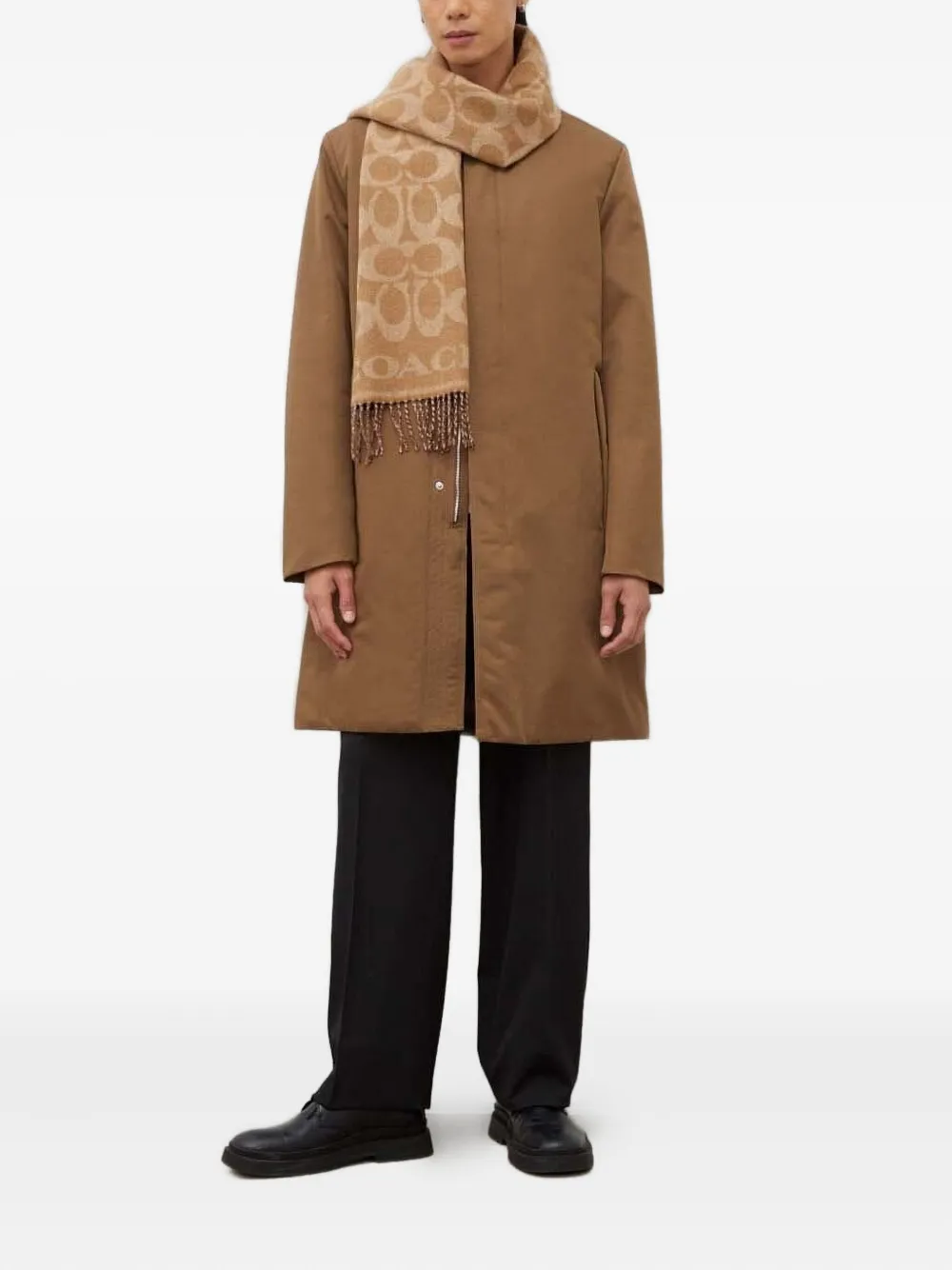 Tiger of Sweden Piumino lungo con zip - Marrone