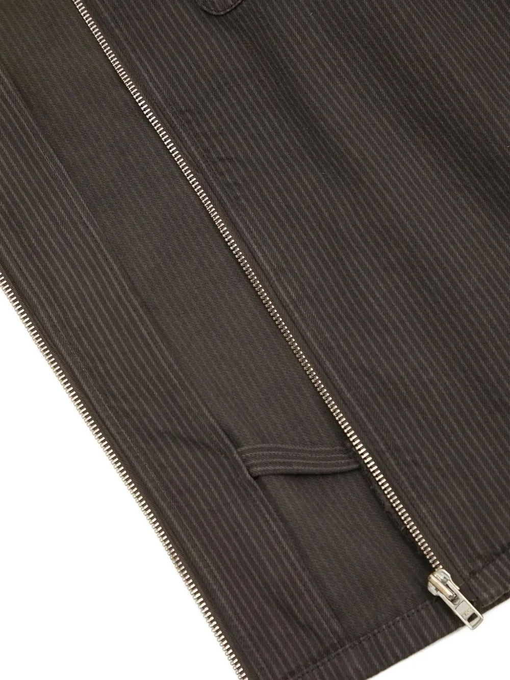 Stan Ray Pinstripe Zip-front Jacket In Green
