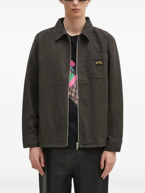 stan ray pinstripe zip-front jacket