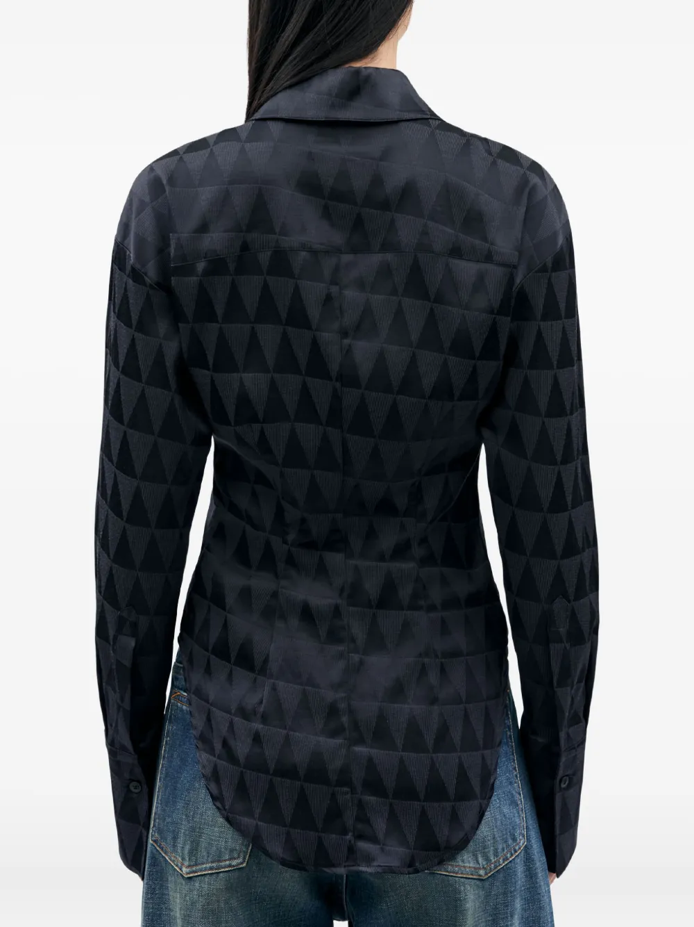 Tiger Of Sweden Geometric-pattern Shirt In Blue