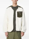 stan ray fleece panelled zip-up sweater - Neutrals