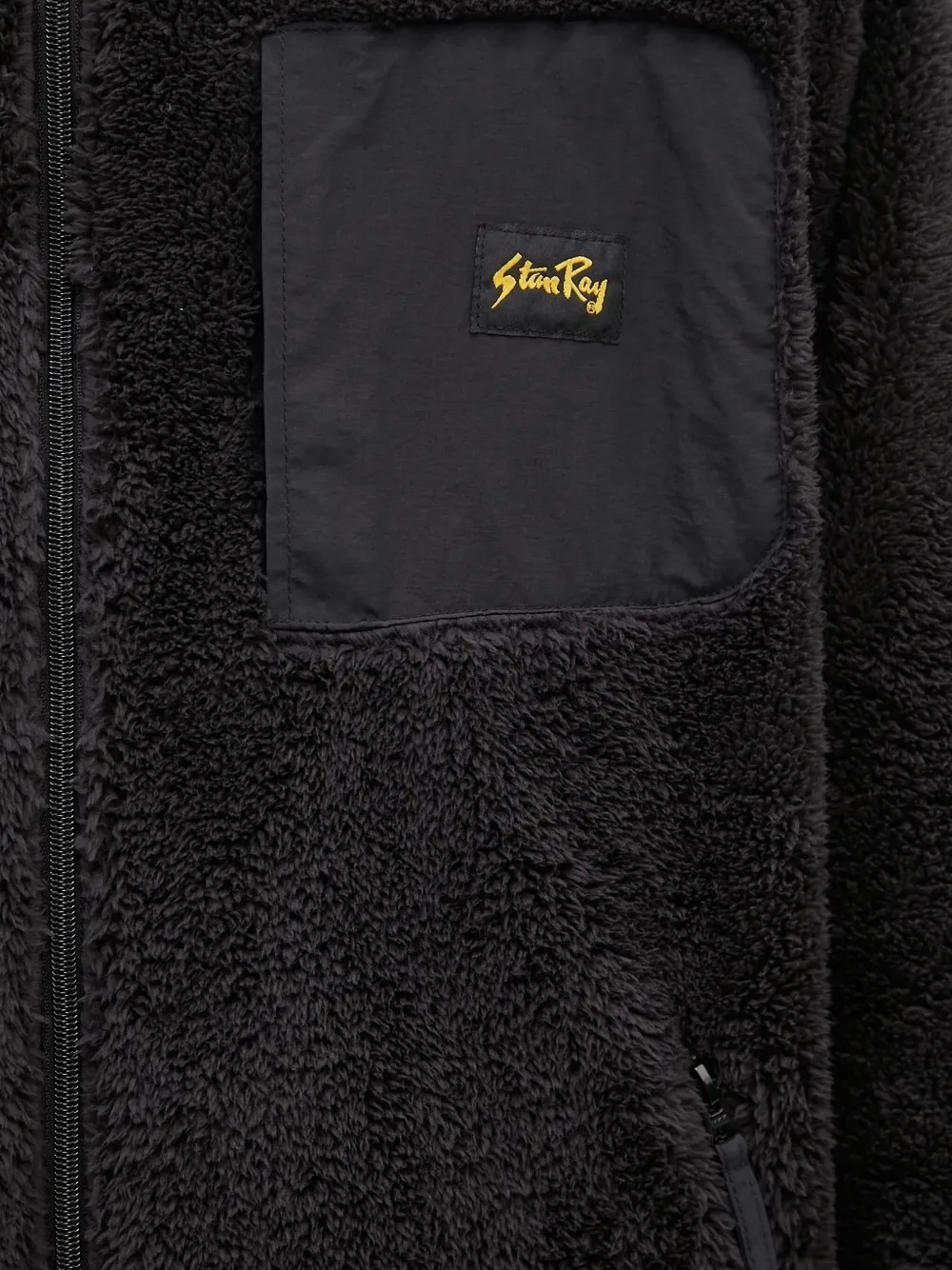 stan ray Jack met fleece vlak en lange mouwen Zwart