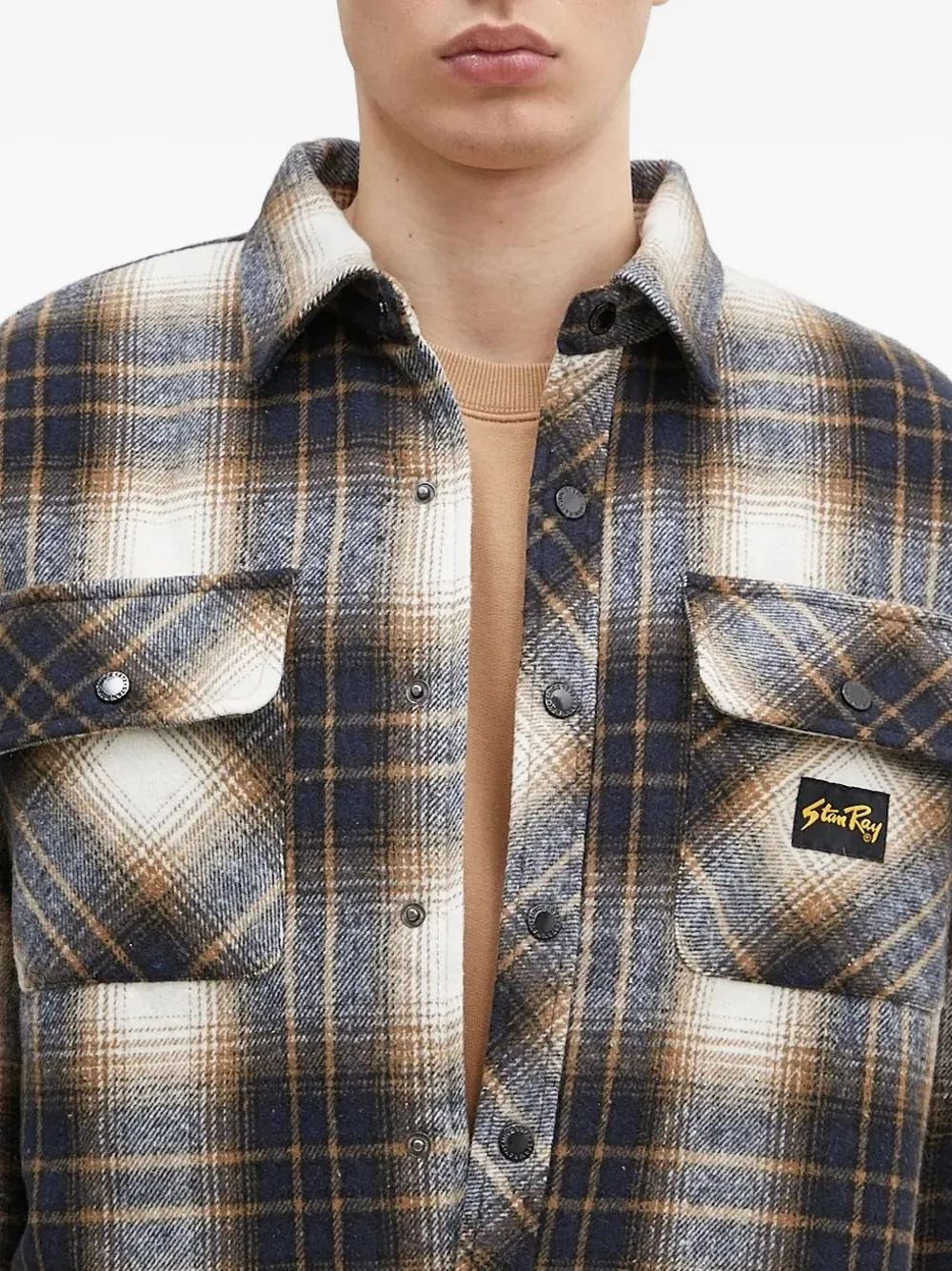 stan ray Geruit shirtjack Blauw