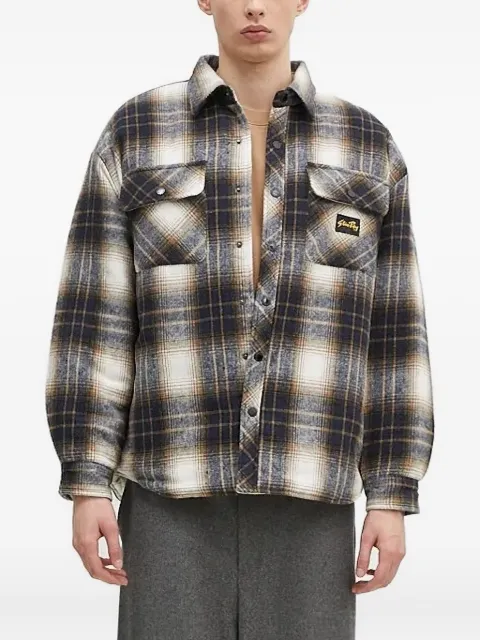 stan ray plaid-pattern shirt jacket