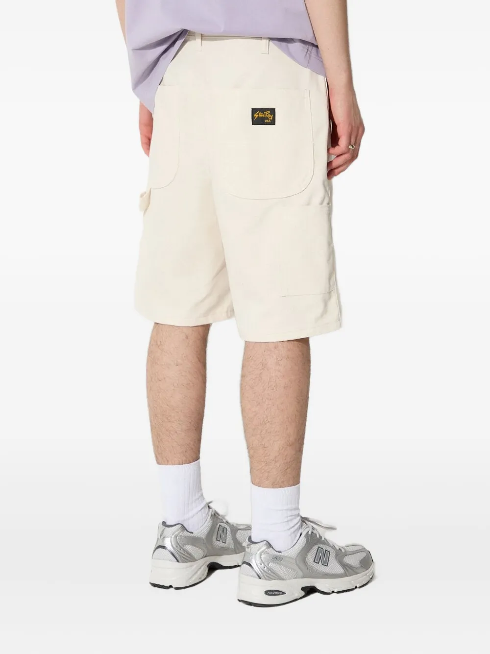Stan ray Bermuda shorts met cargo zak - Wit