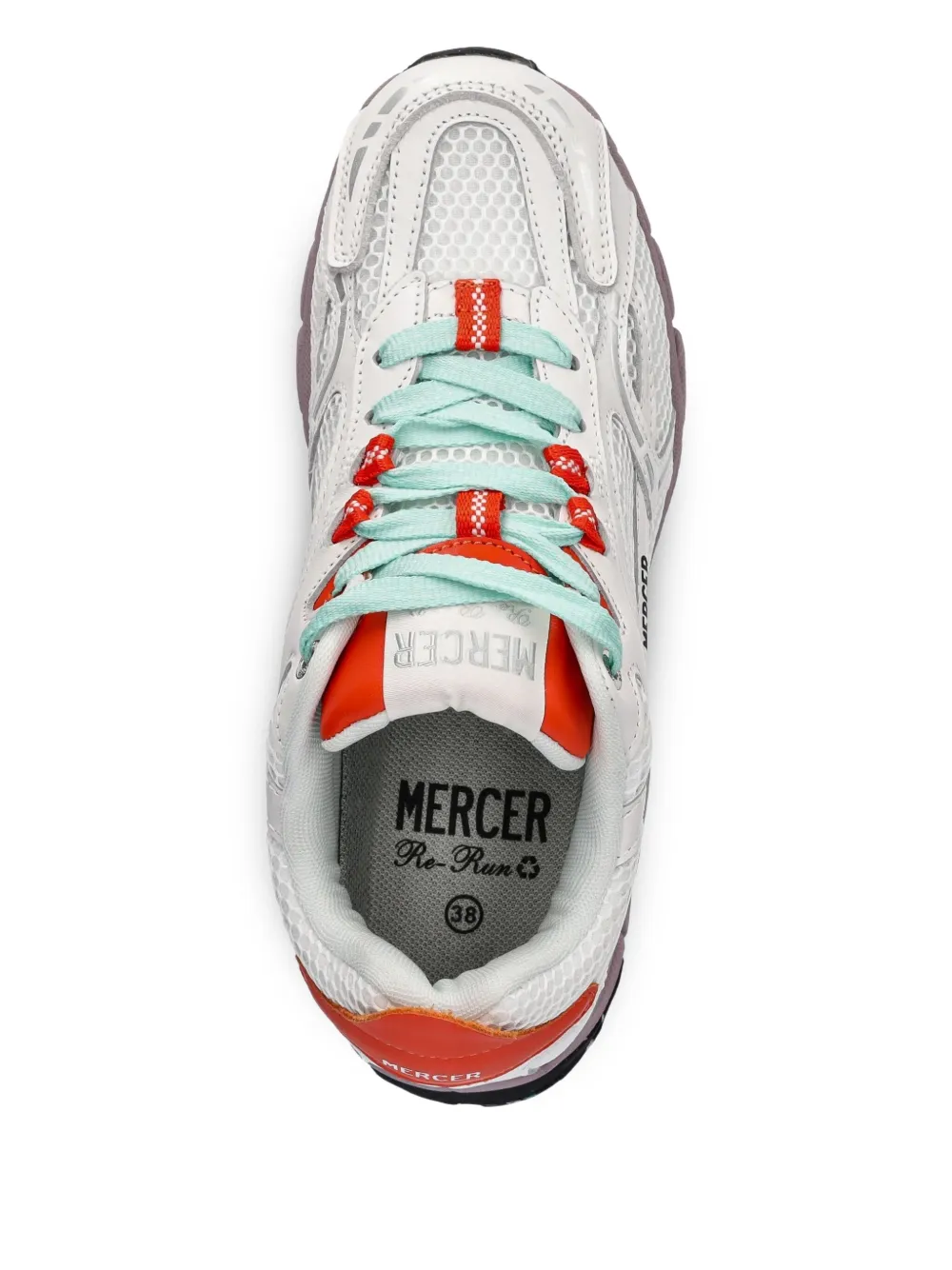 The Mercer Brand Sneakers met mesh vlakken Wit