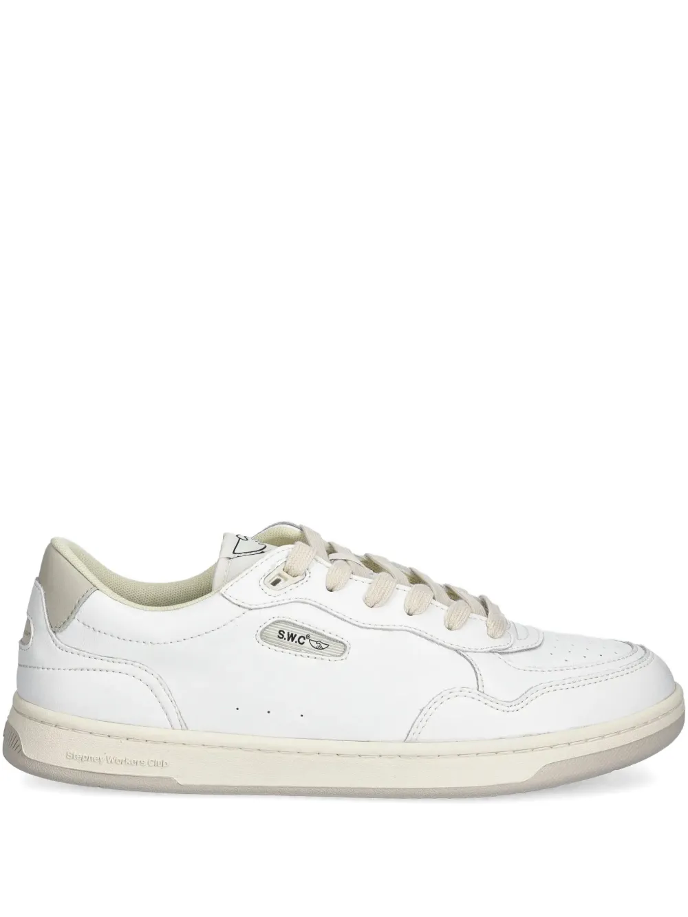 Stepney Workers Club Pro-Cup 01 leather trainers | White | Image 1
