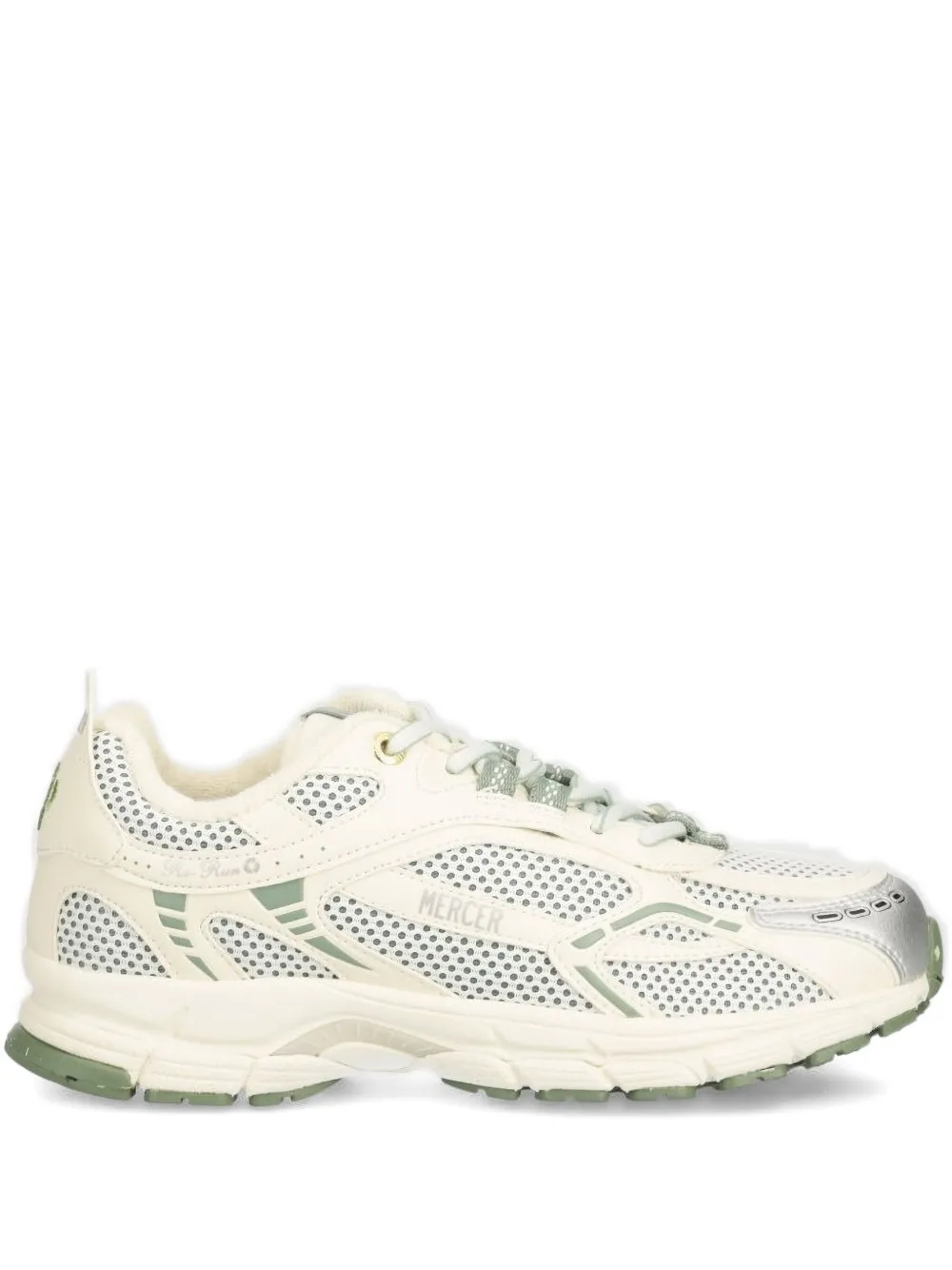 The Mercer Brand Lace-up Mesh-panel Sneakers In White