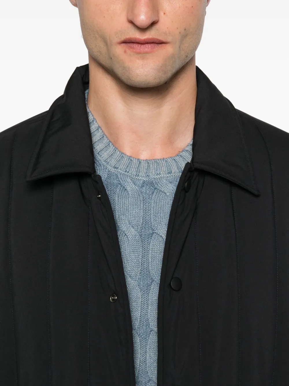 Gran Sasso Quilted Patch-pocket Jacket In Black