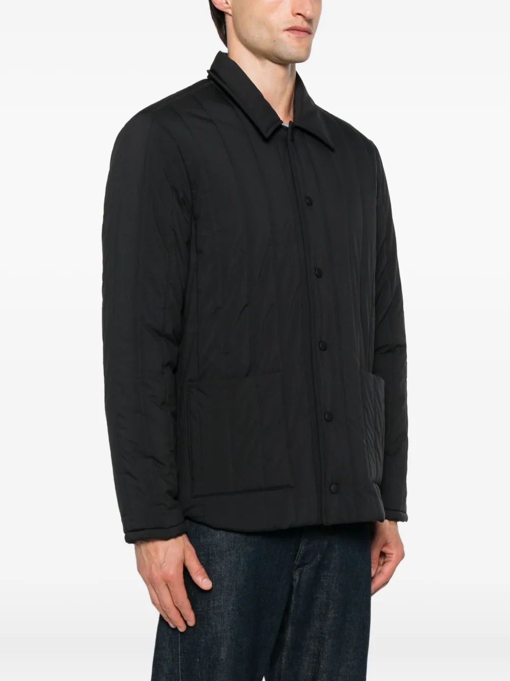 Gran Sasso Quilted Patch-pocket Jacket In Black