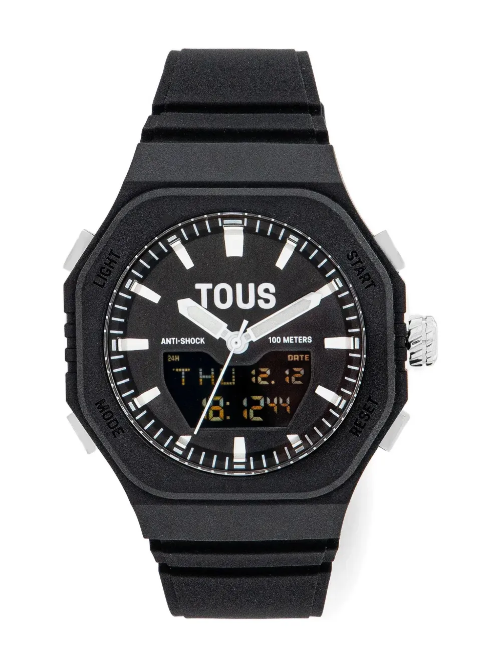 TOUS logo-detail digital 40mm - Zwart