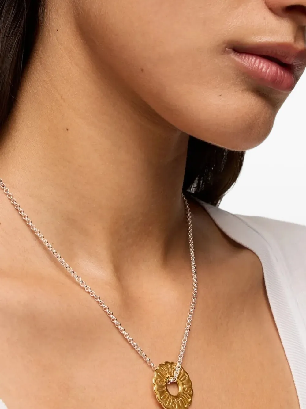 TOUS flower-shaped pendant necklace - Zilver