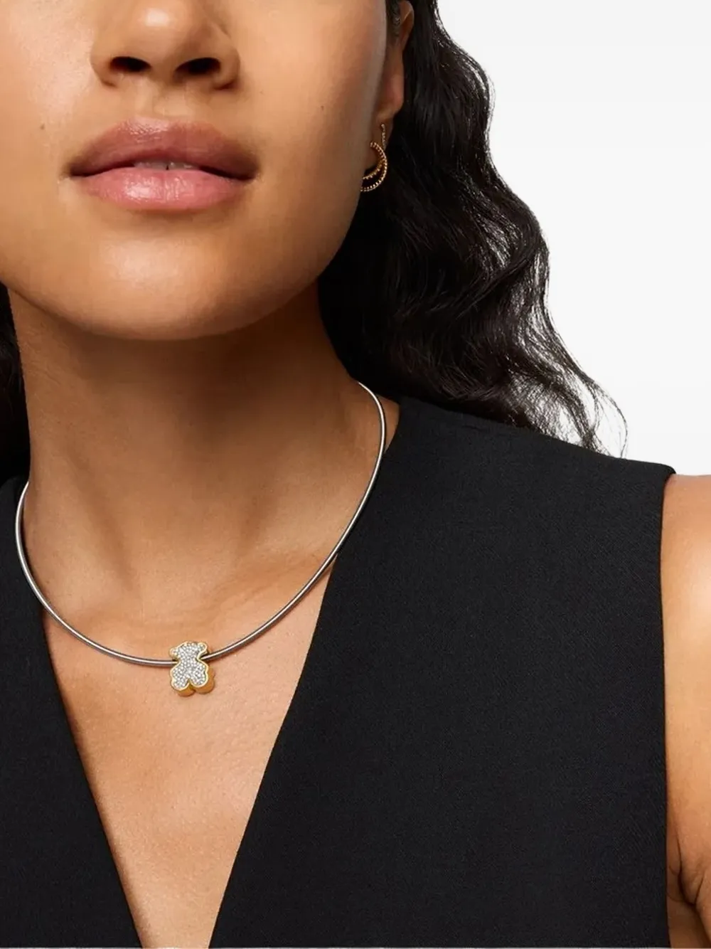 TOUS Beervormige hanger met diamant - Goud