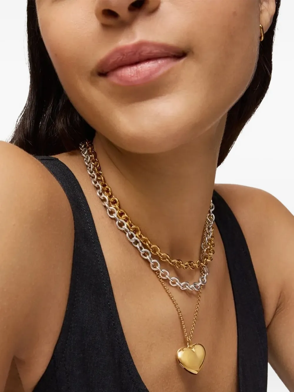 TOUS Hanger met hartvormig medaillon - Zilver
