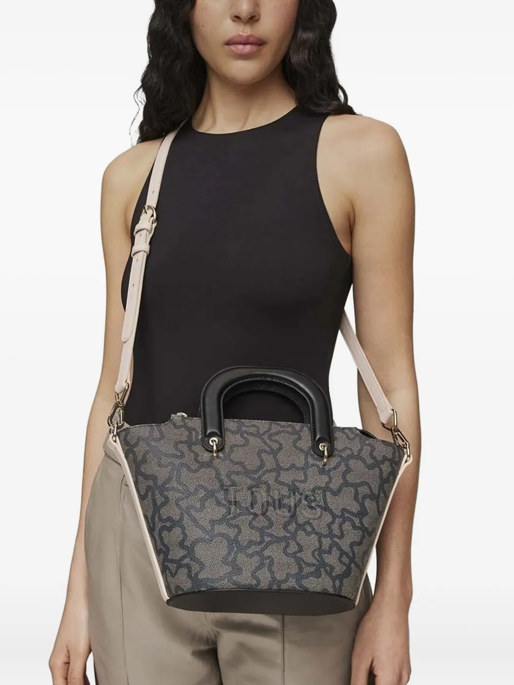 Tous Logo-print Top-handle Tote Bag In Black