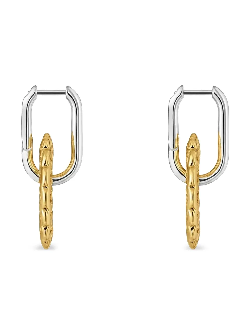 TOUS floral-disc hoop earrings - Goud