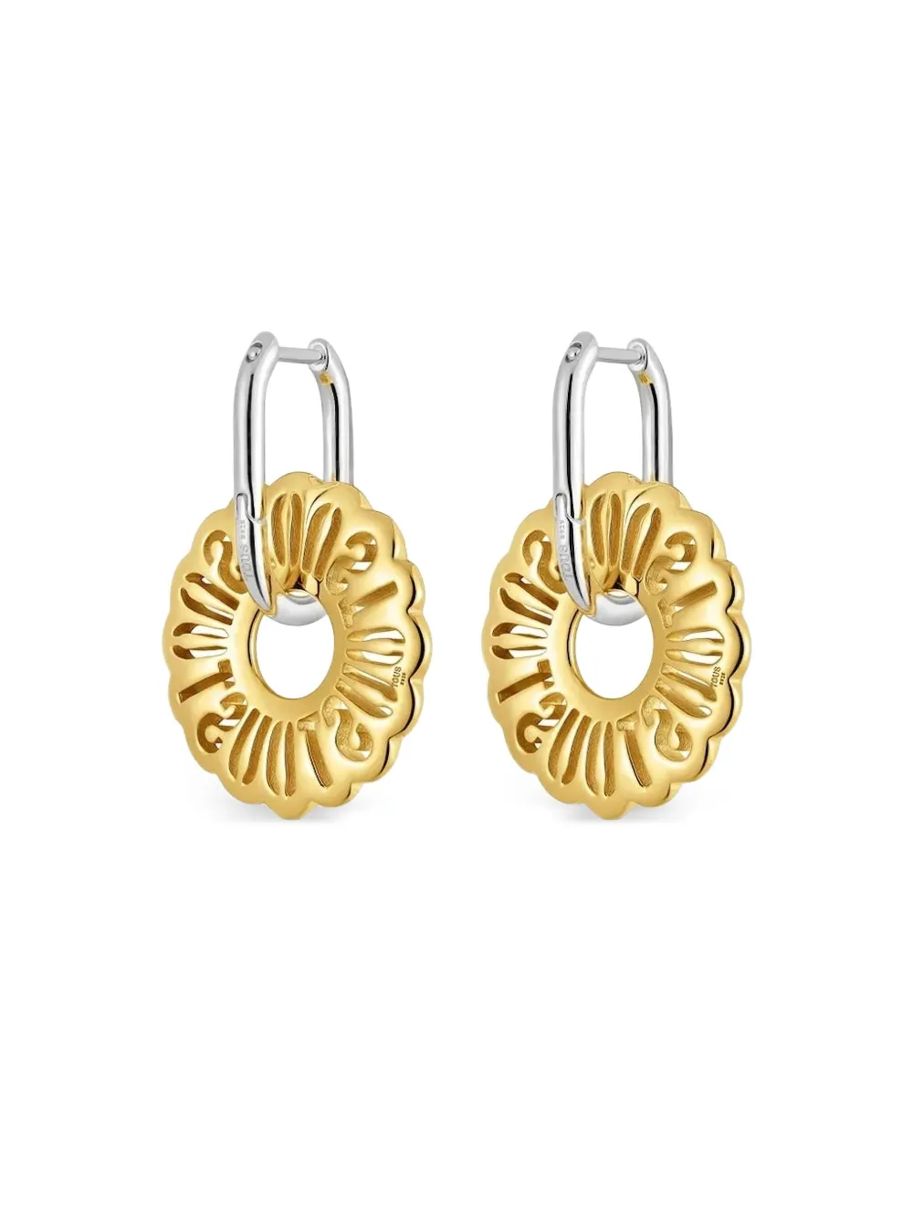 TOUS フローラル フープピアス - ゴールドトーン TOUS フローラル フープピアス - ゴールドトーン