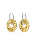 TOUS floral-disc hoop earrings - Gold