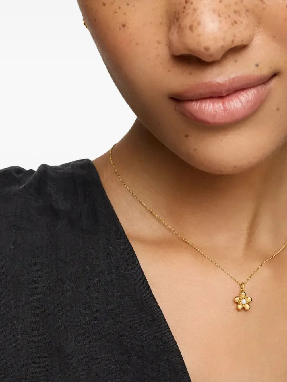 TOUS 18K yellow gold flower-motif necklace - Goud