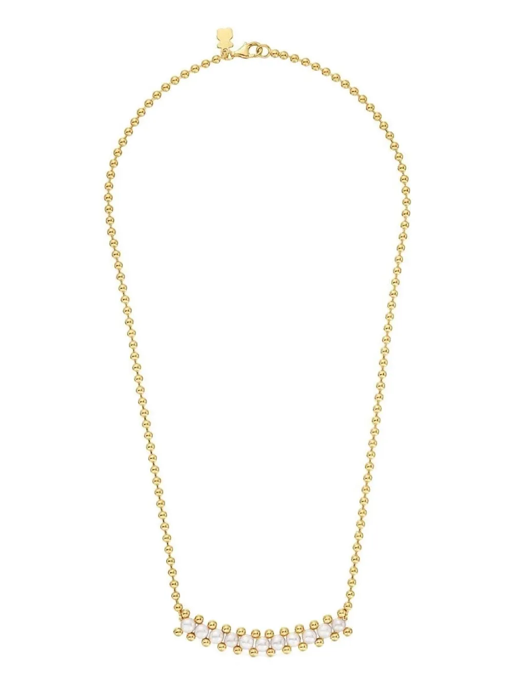 Tous Beaded Pearl Necklace In Gold