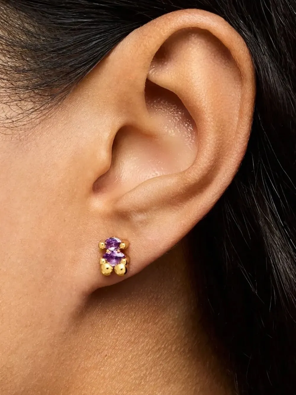 Tous Bear Lgg Stud Earrings In Gold