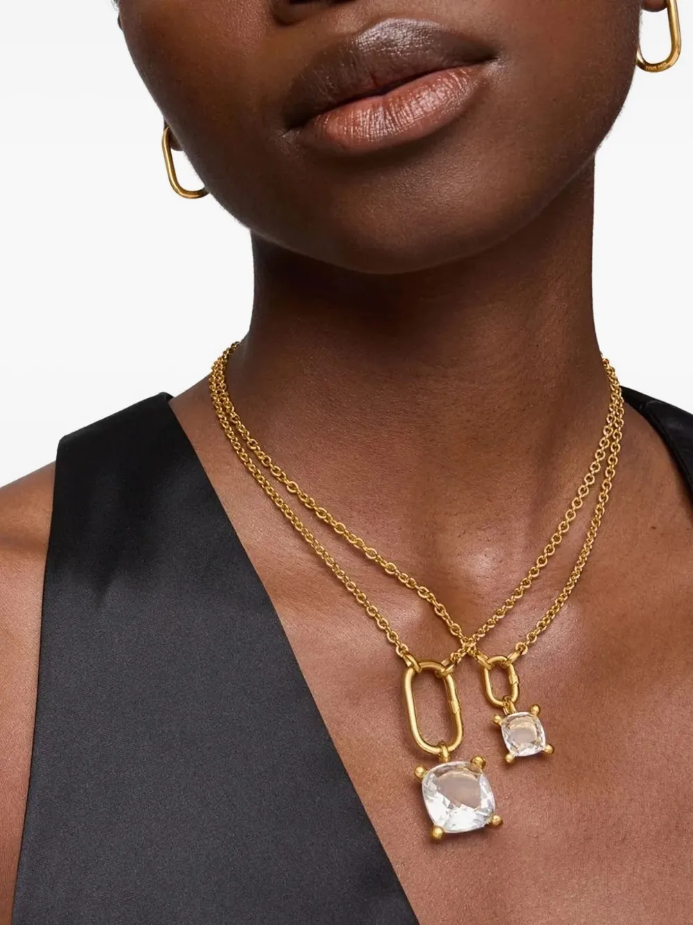 Tous Small Crystal Pendant In Gold