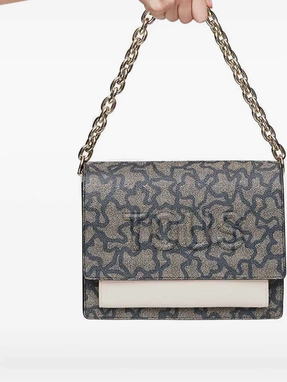 TOUS Borsa a tracolla goffrata con logo - Nero