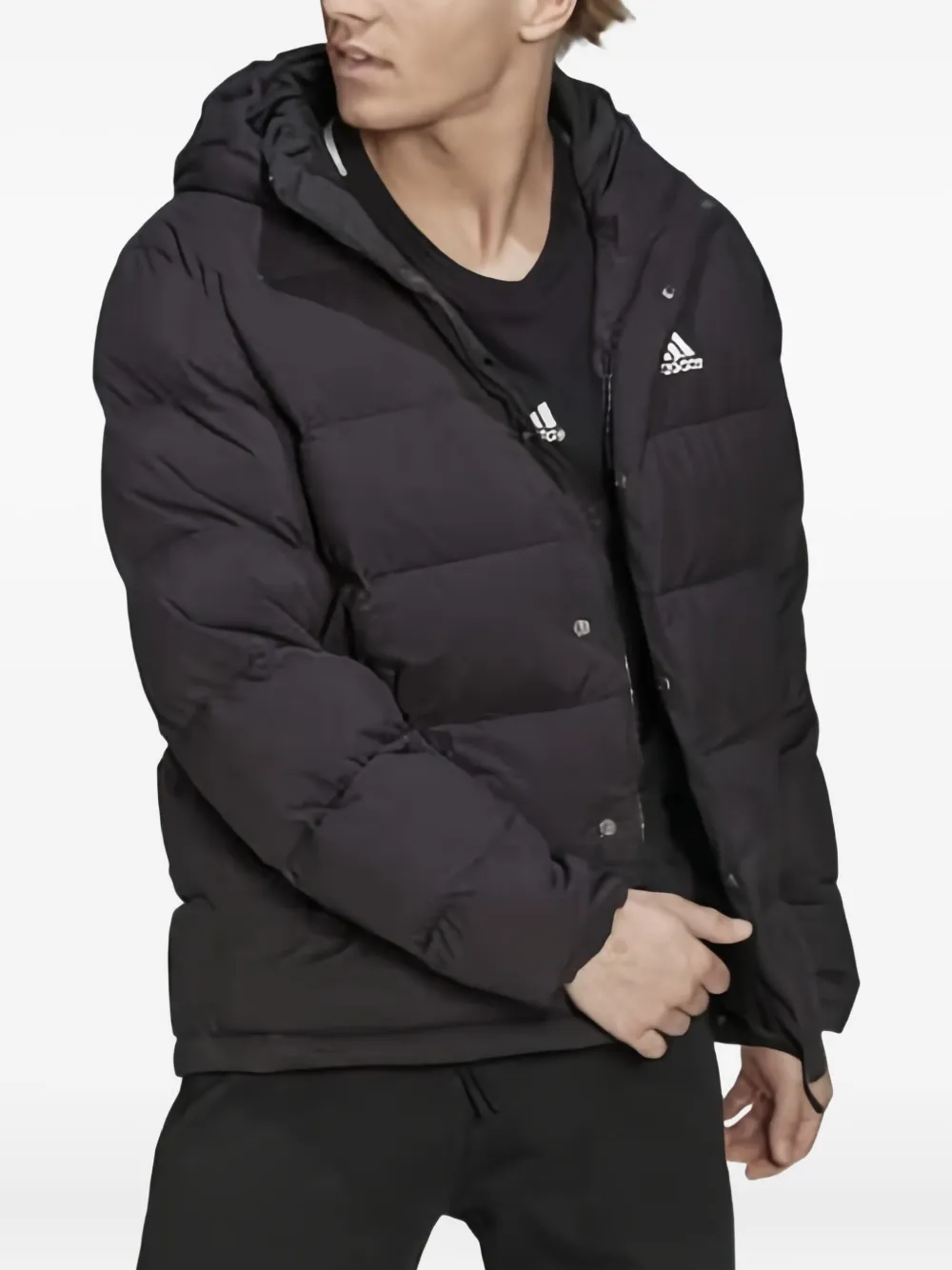 adidas hooded plain weave jacket | Down Jackets | Image 2