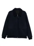 Gran Sasso fleece-collared wool jacket - Blue