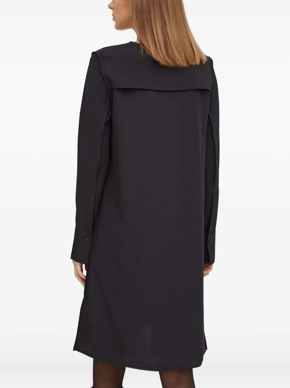 Tiger of Sweden Asymmetrische jurk met overslag en lange mouwen - 50 BLACK
