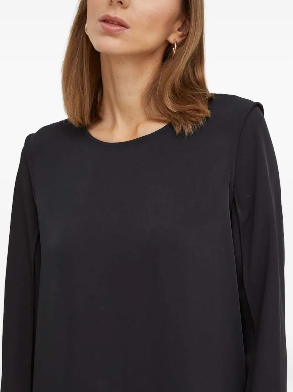 Tiger of Sweden Asymmetrische jurk met overslag en lange mouwen 50 BLACK