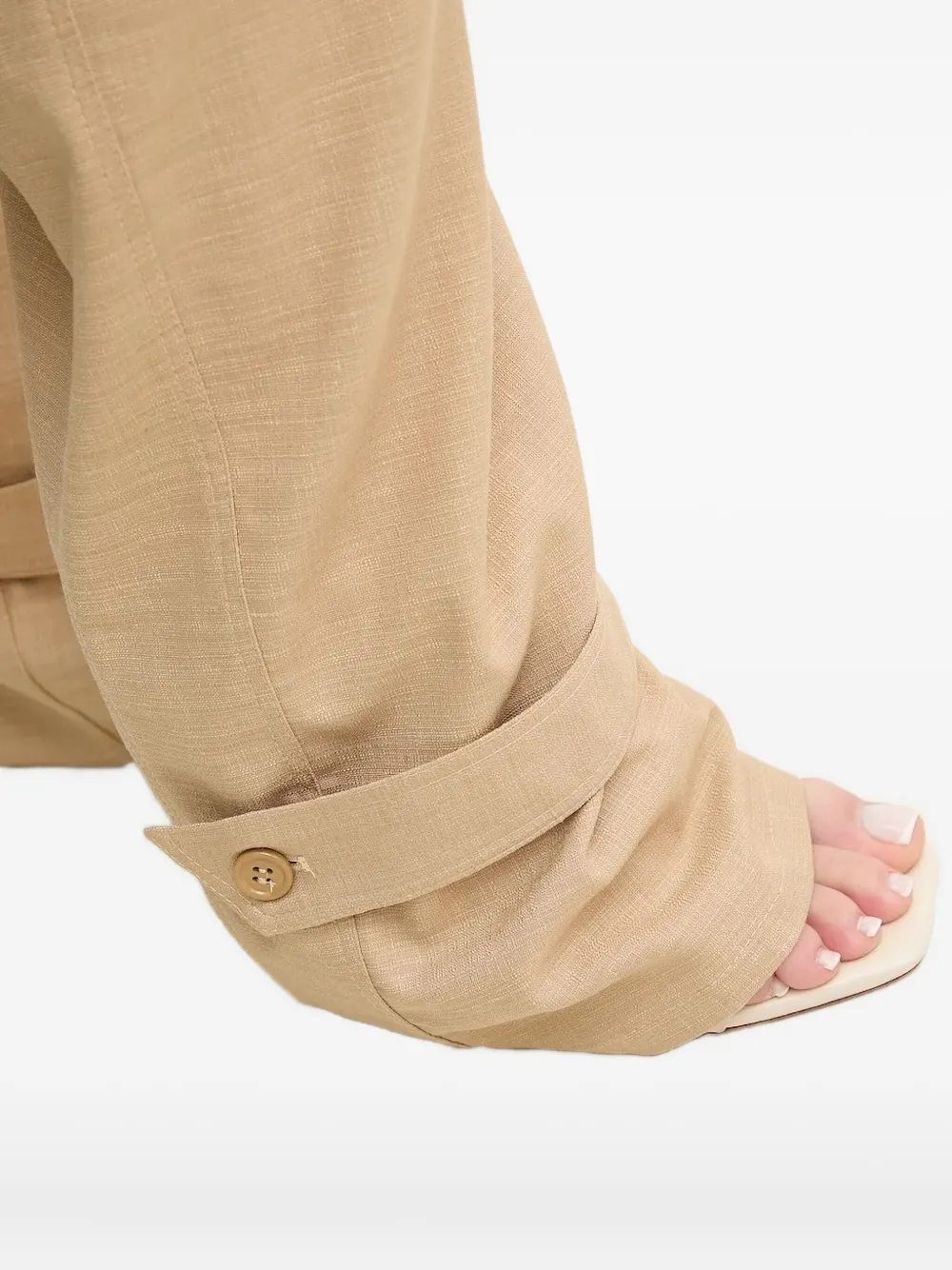 SIMONA CORSELLINI Cargo broek met knoopsluiting Beige