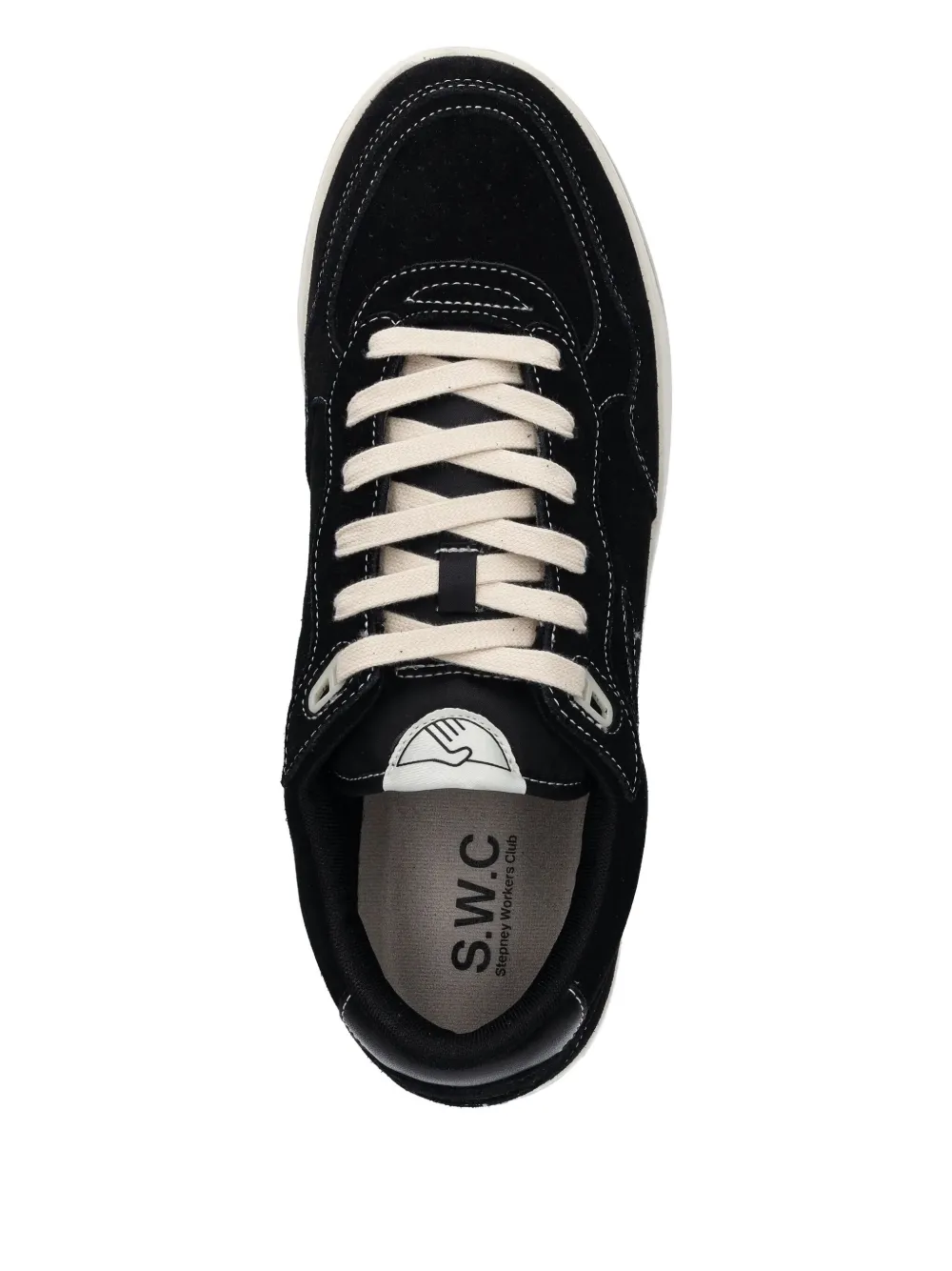 Stepney Workers Club Suede Lace-up Sneakers In Black