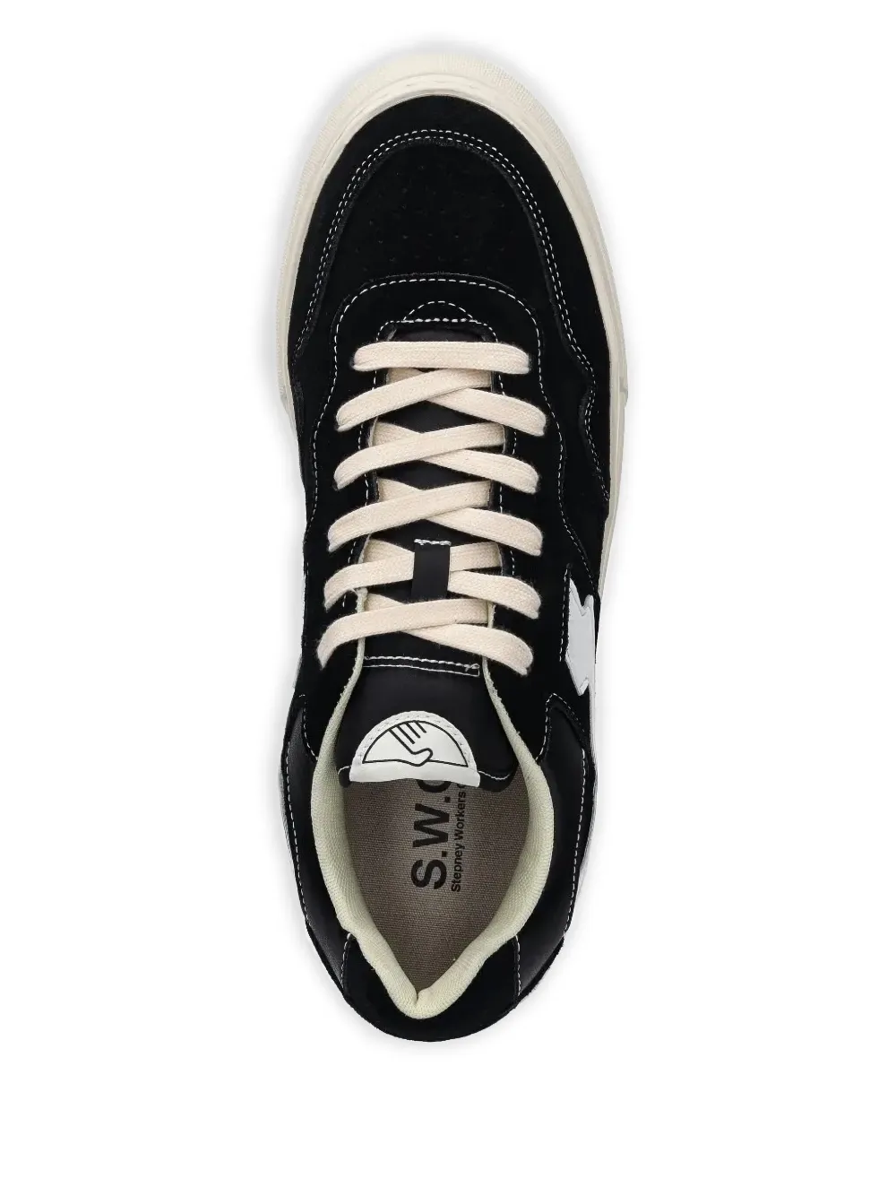 Stepney Workers Club suede leather sneakers Black