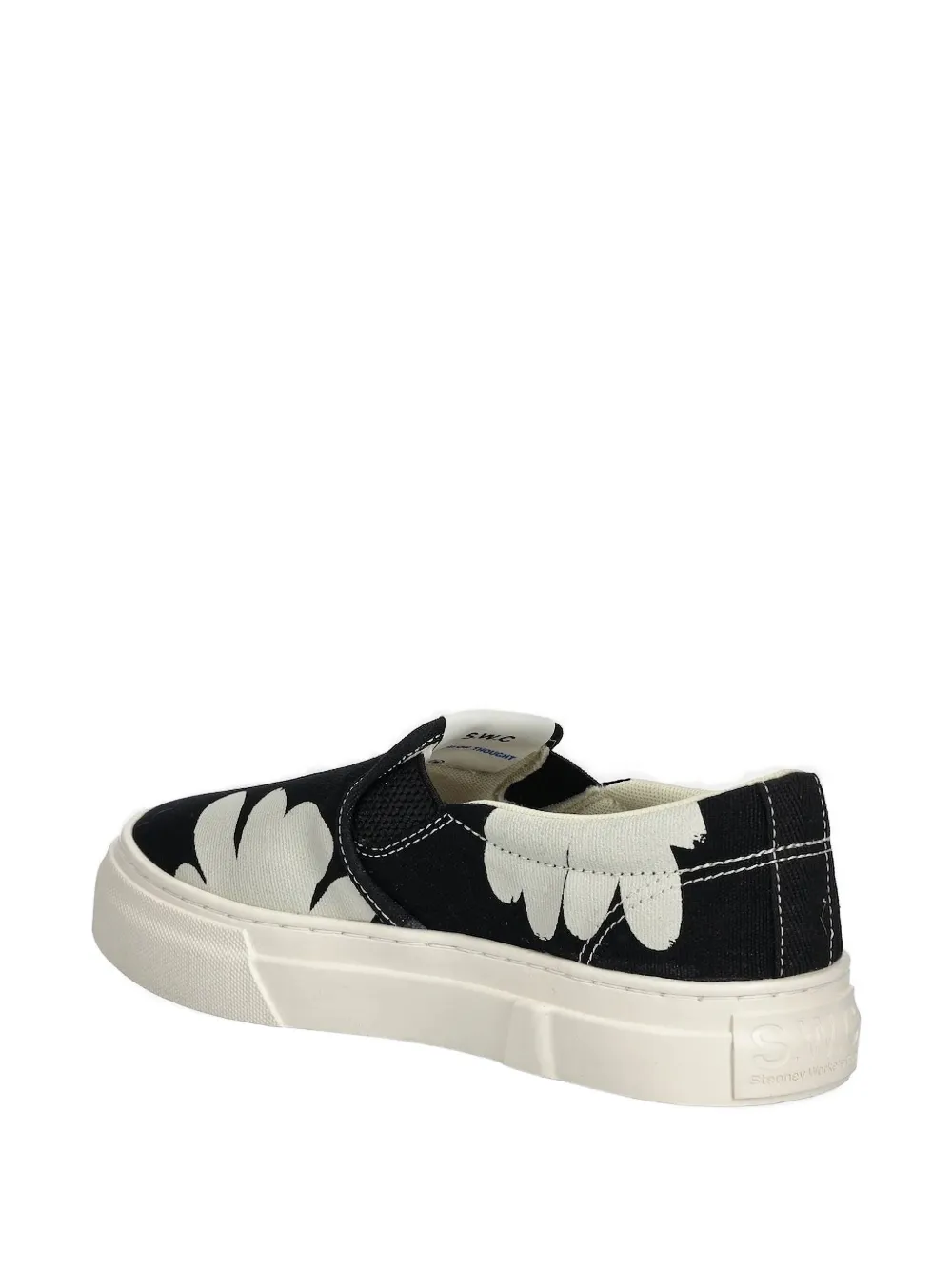 Stepney Workers Club flower-print slip-on sneakers Black
