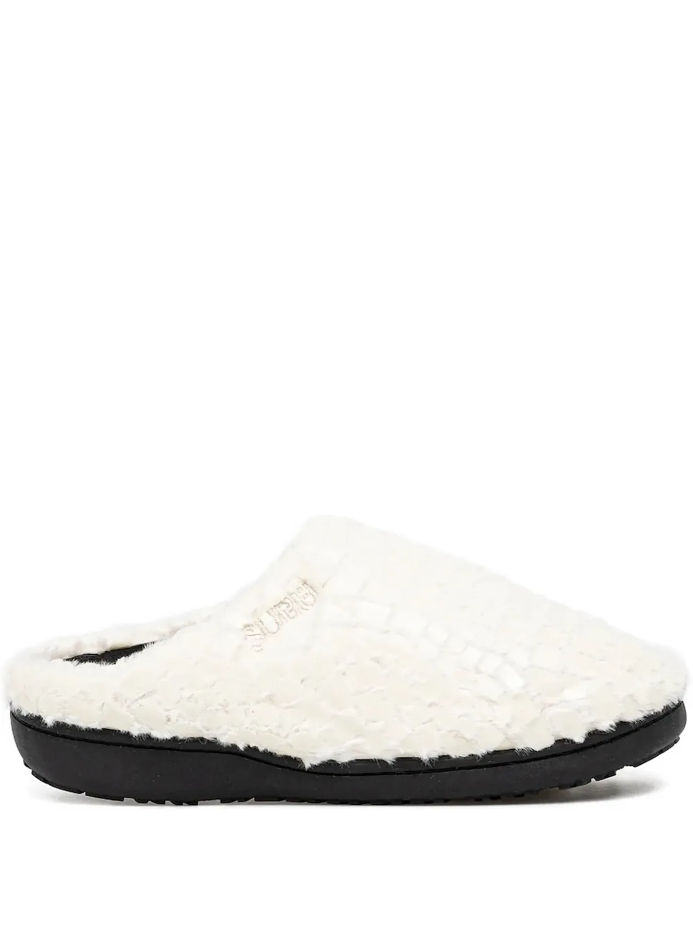 SUBU faux-fur slip-on slippers White