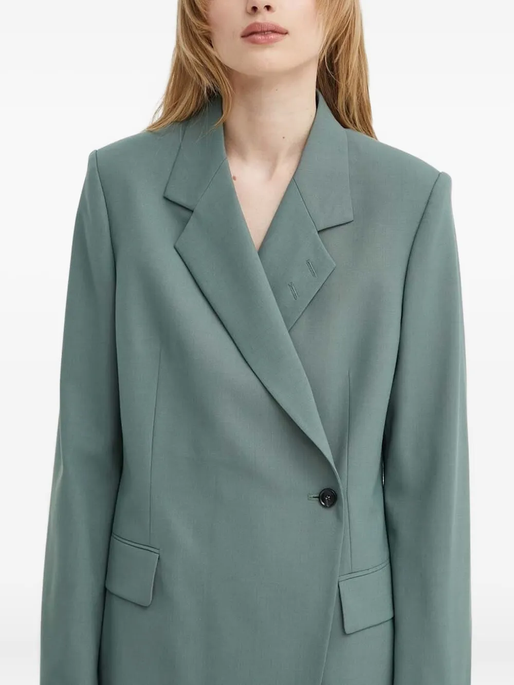 Tiger Of Sweden Eliwira Single-button Lapel Blazer In Green
