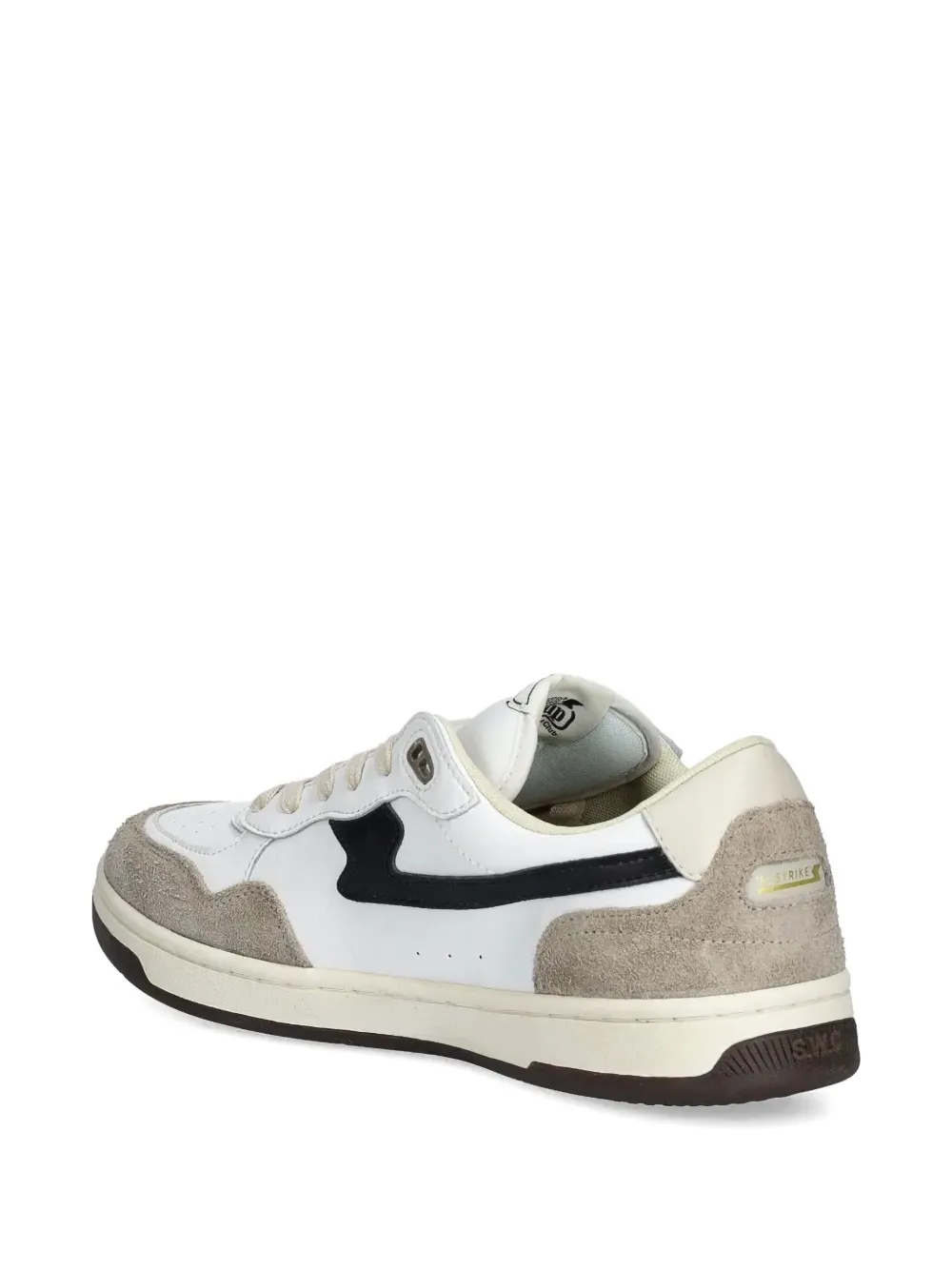 Stepney Workers Club Suede-panelled Low-top Sneakers In White